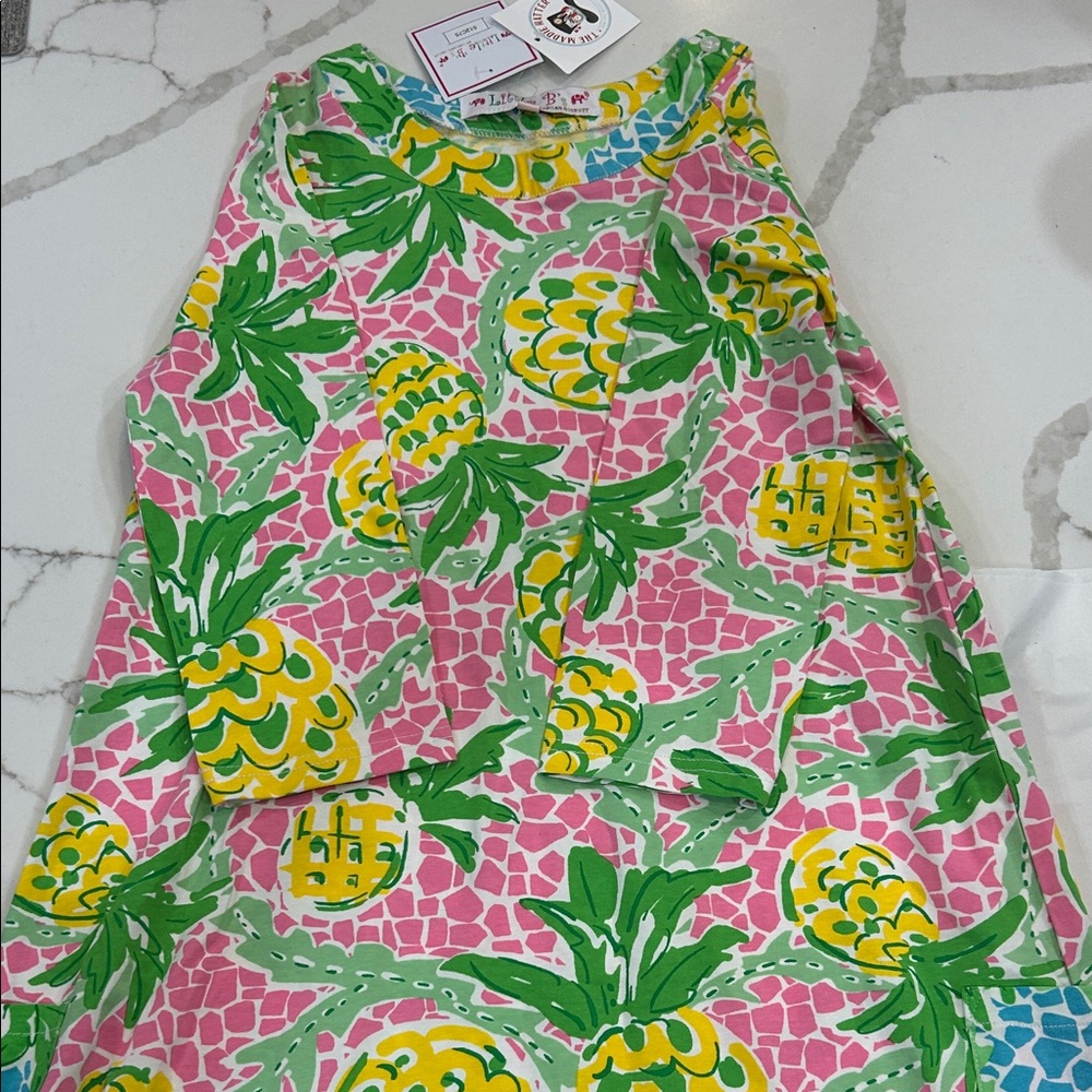 Vibrant Pineapple Print Short Sleeve Top